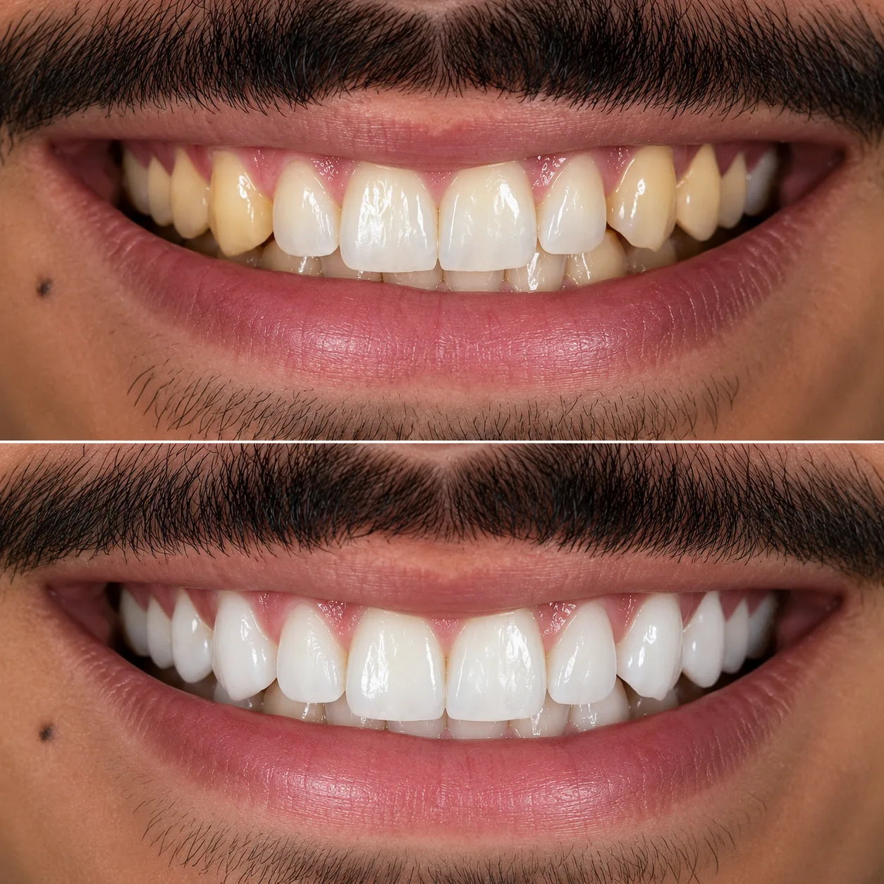 Resultado clareamento masculino